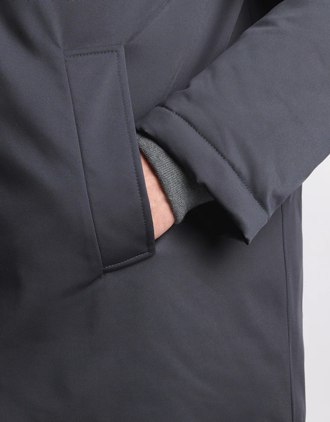 Fay Button-fastening Hooded Jacket In Blue