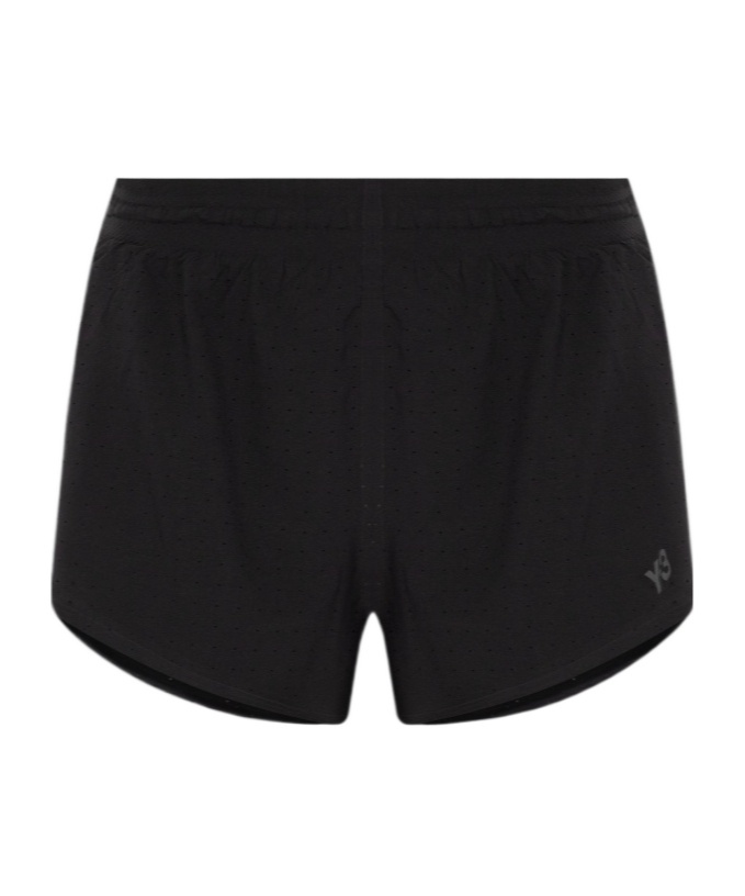 Y-3 Logo-detail Running Shorts In Black