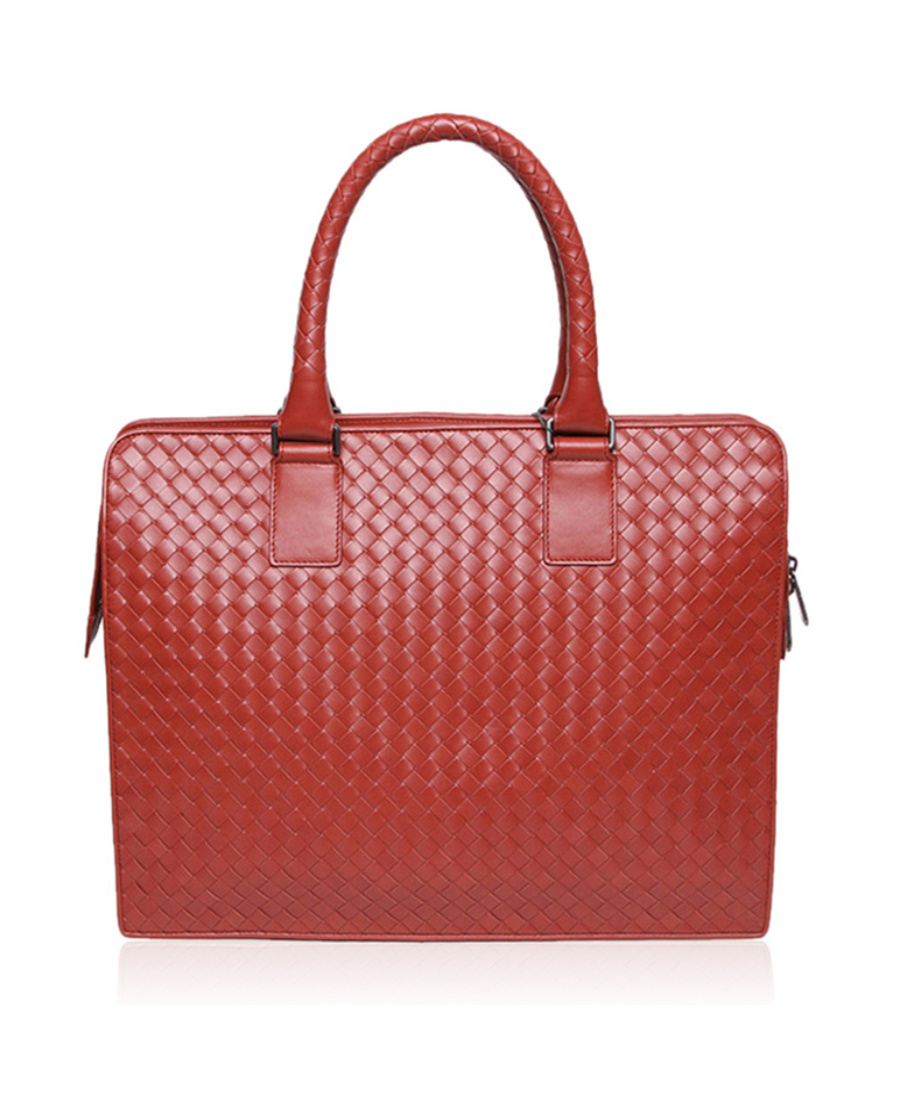 Bottega Veneta Knitted Handbag In Red