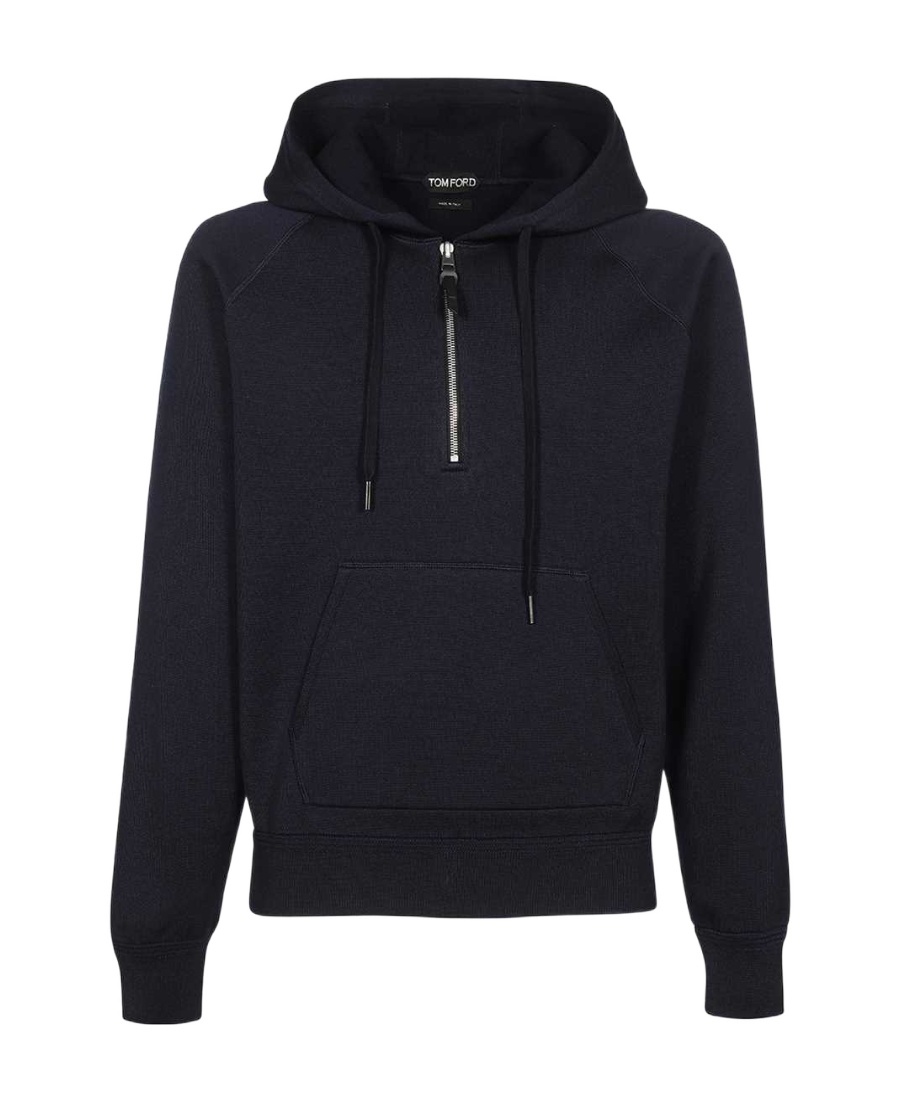 Shop Tom Ford Long-sleeved Hooded Sweater In Black