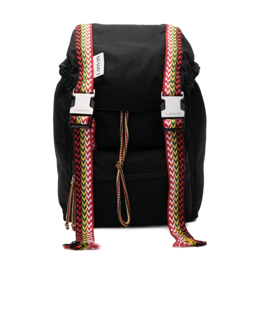 Lanvin Black And Multicolour Nylon Bags In Black