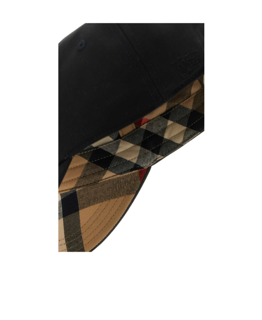 Shop Burberry Check-lined Baseball Cap In Black