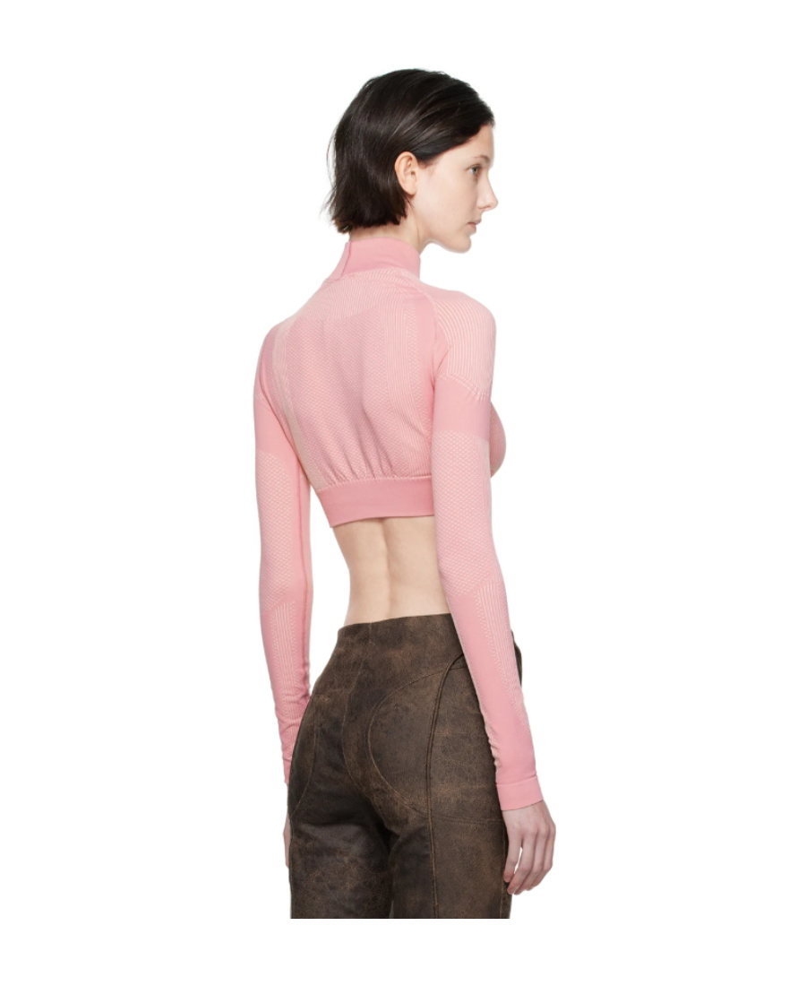 Misbhv Pink Cropped Sport Top In Pink