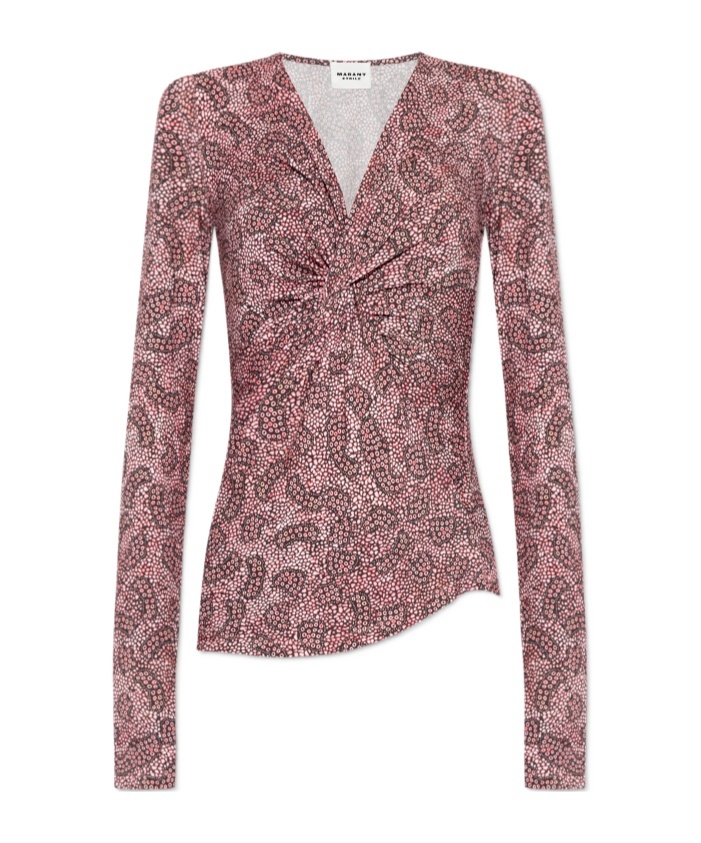 Shop Isabel Marant Étoile Lyss Top In Brown