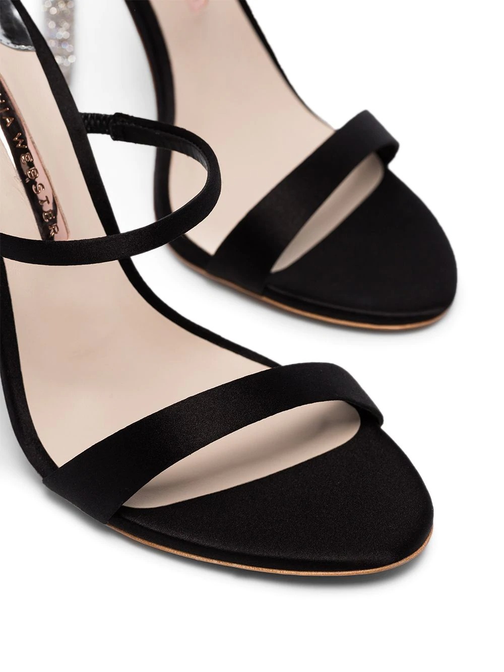 Sophia Webster Faw Crystal-heeled Sandals In Black