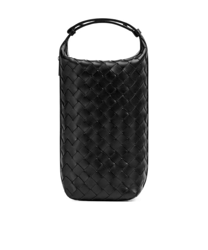 Bottega Veneta Vertical Knitted Handbag In Black