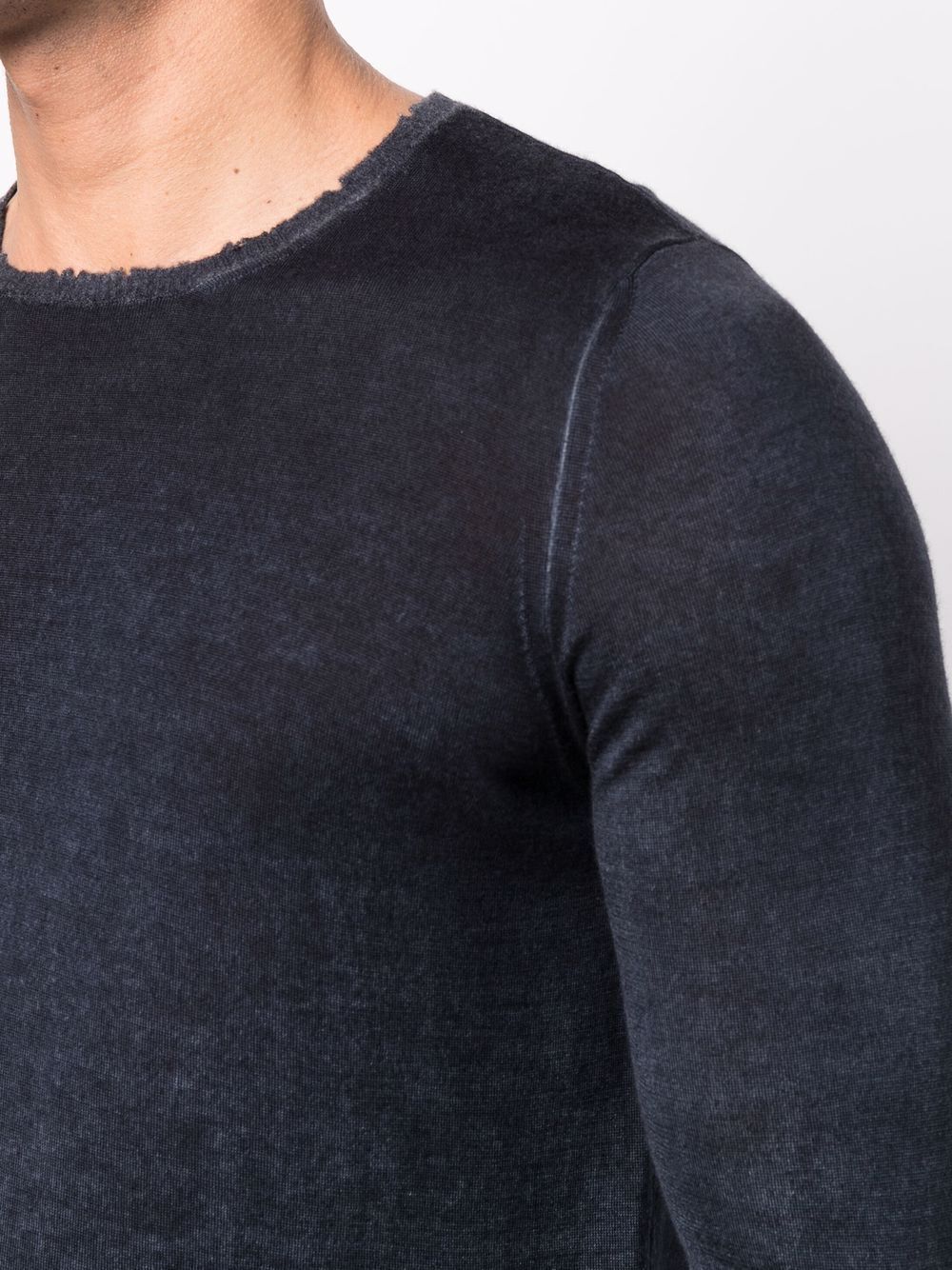 Avant Toi Round Neck Pullover In Black