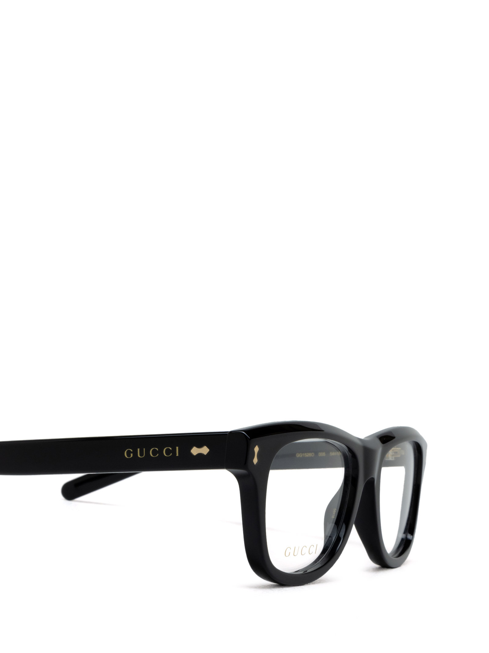 Gucci Logo-debossed Square-frame Glasses In Black