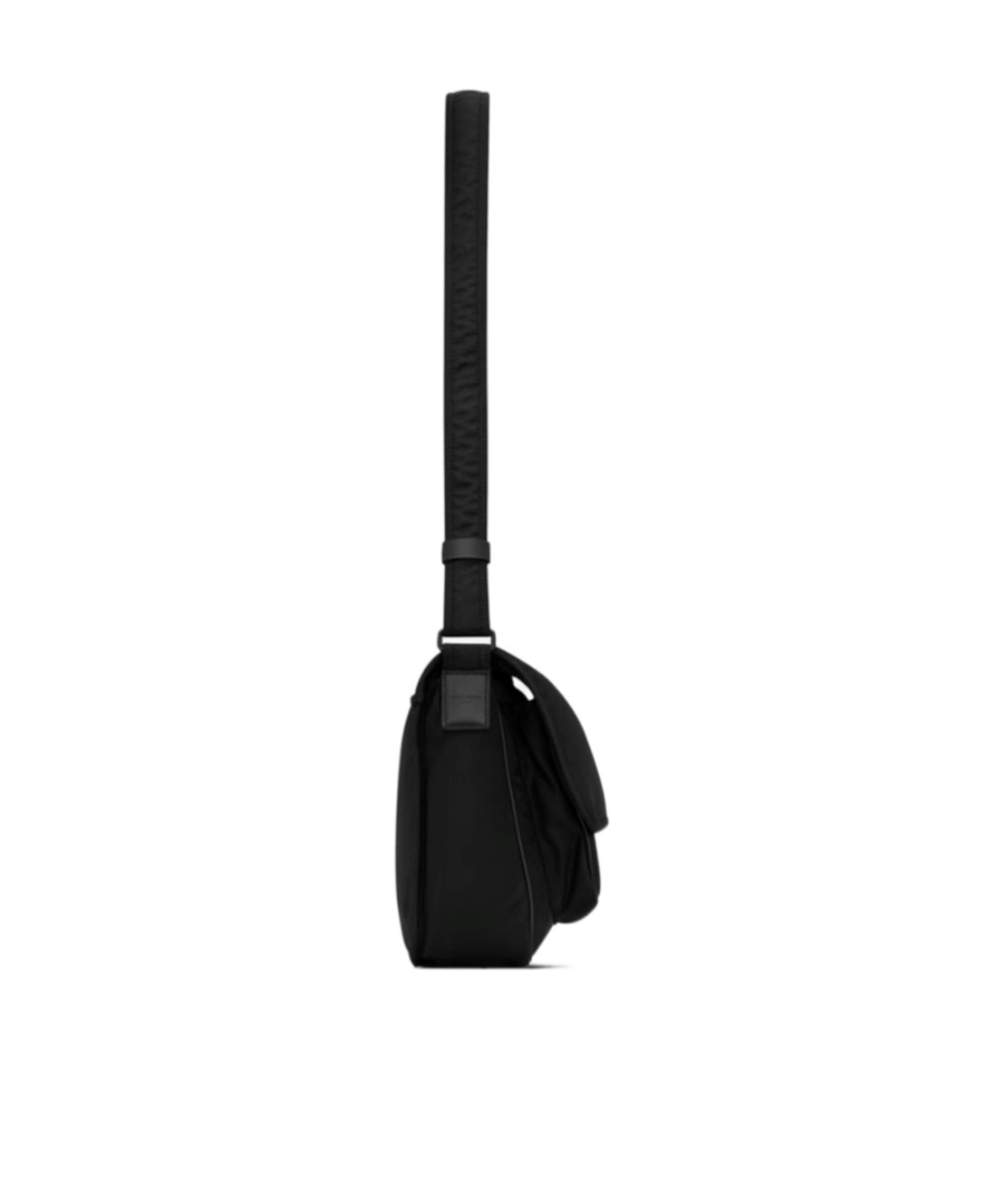 Saint Laurent Niki Ysl-plaque Messenger Bag In Black
