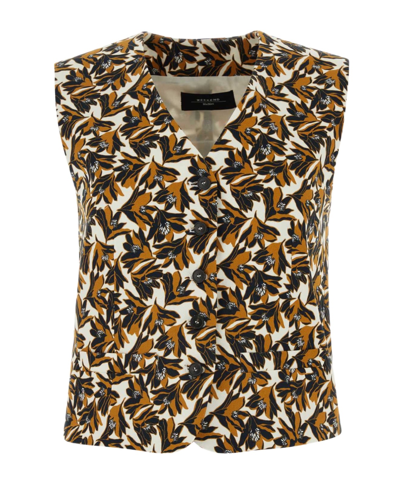 Weekend Max Mara Pattern Vest In Brown