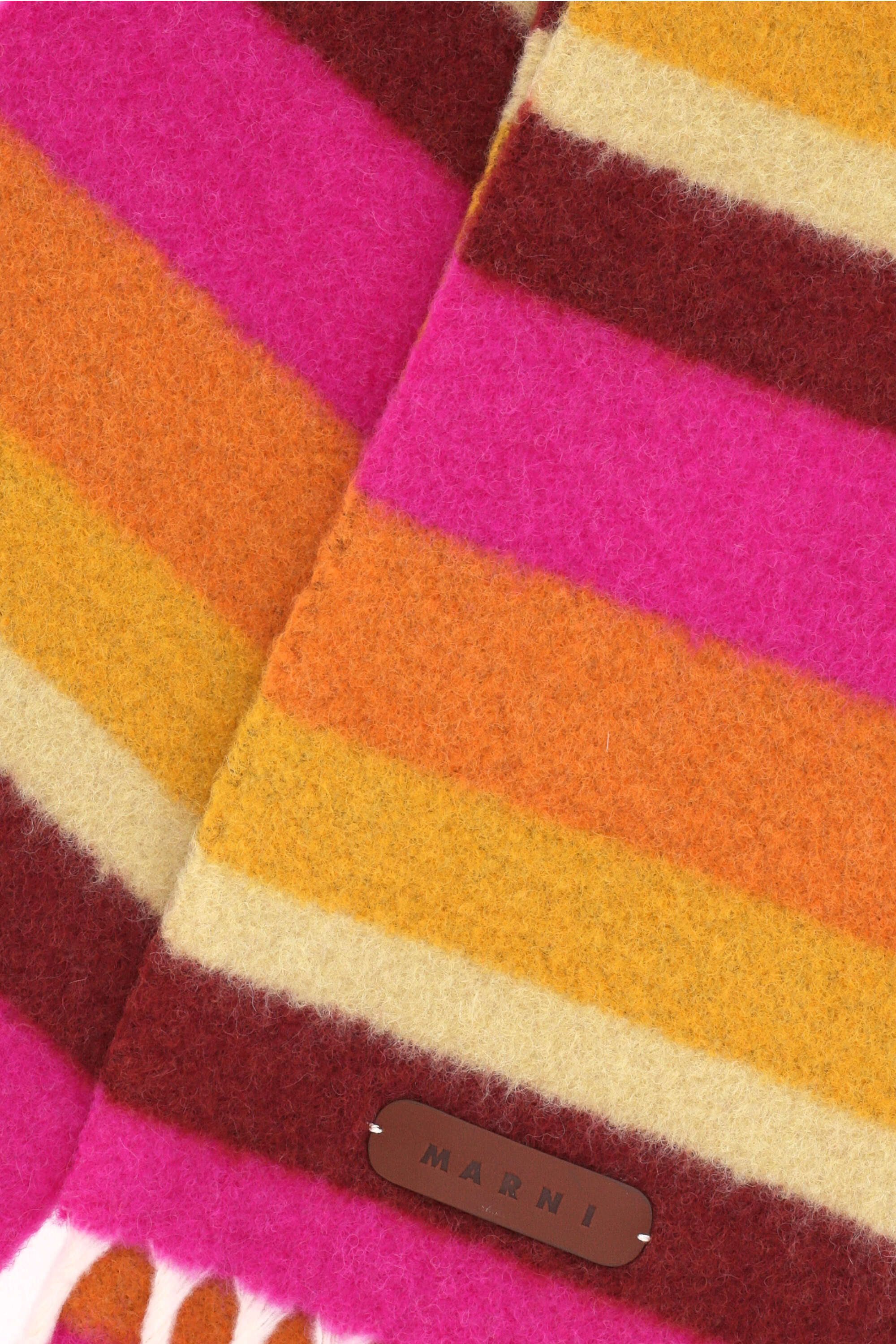 Marni Alpaca And Wool Scarf In Multicolor