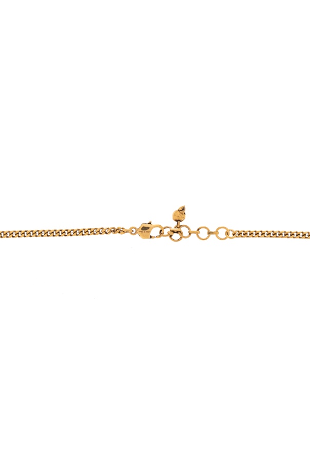 Alexander Mcqueen The Faceted Stone Necklace In Yellow
