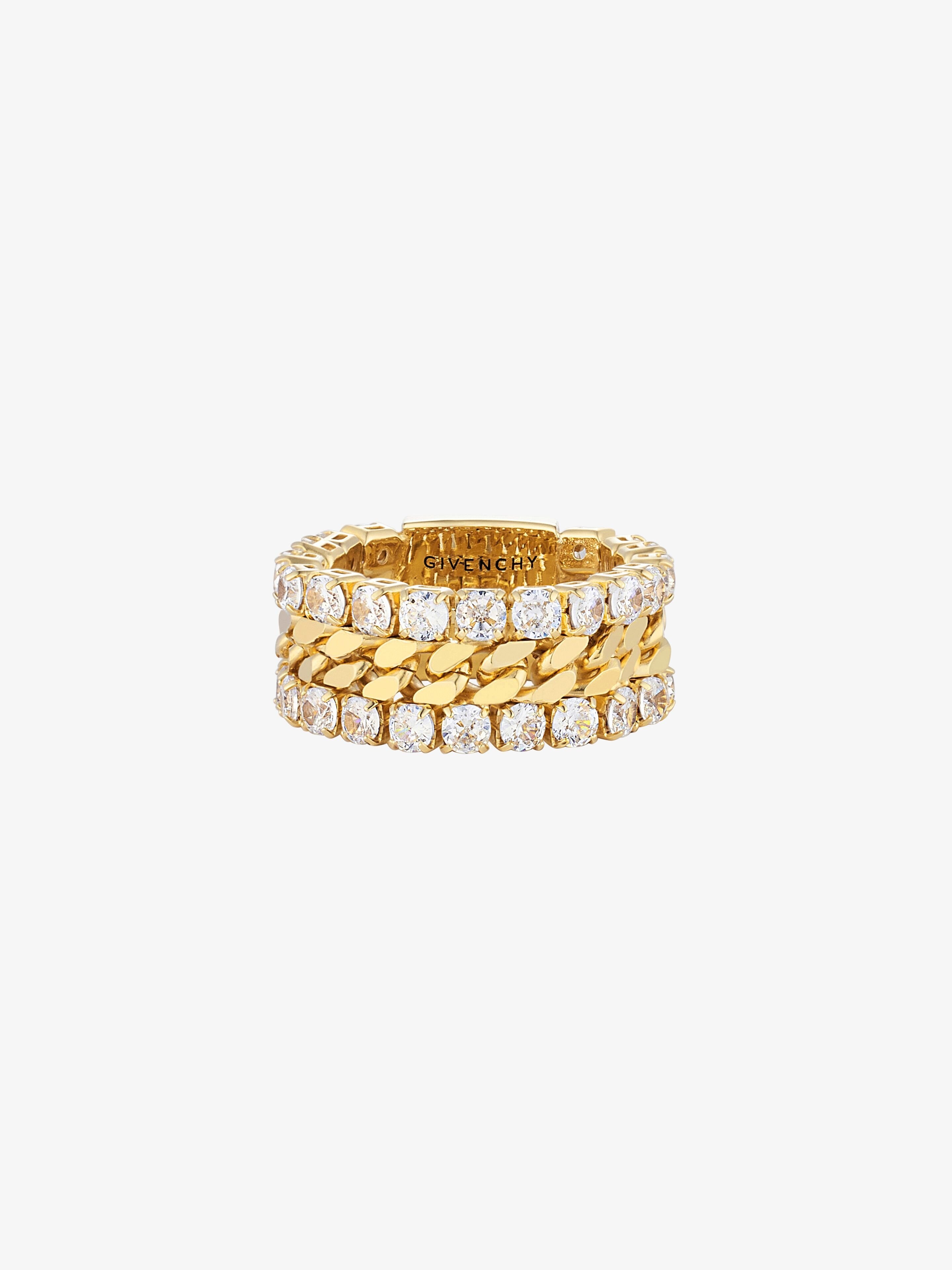 Givenchy 4g Crystal Ring In Yellow