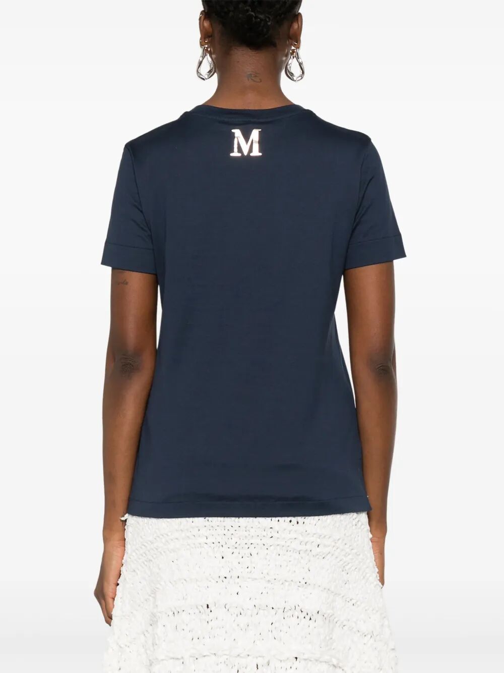 Max Mara Short-sleeved T-shirt In Navy Blue
