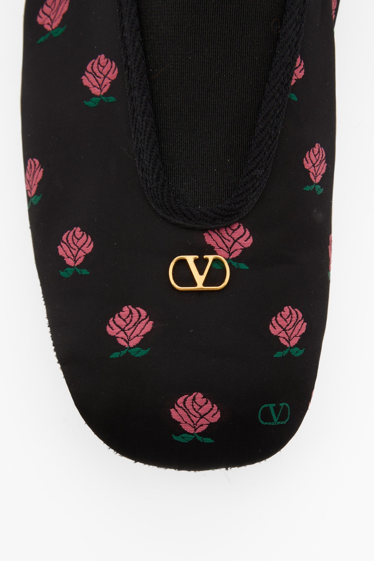 Valentino Patterned Ballet Shoes In Black