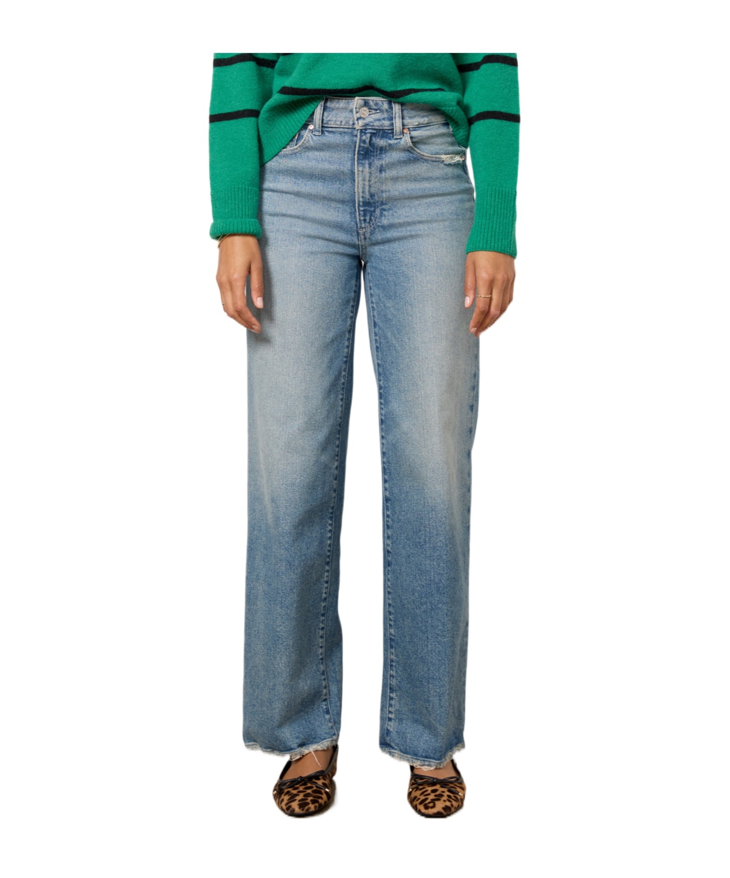 Paige Belt-loop Jeans In Blue