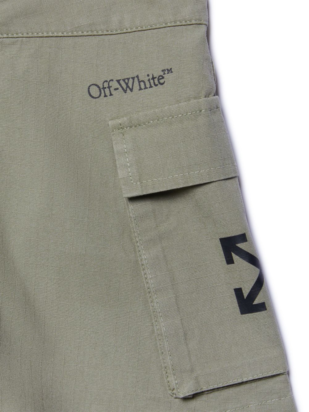 Off-white Ripsto Cargo Mini Skirt Kids In Gray