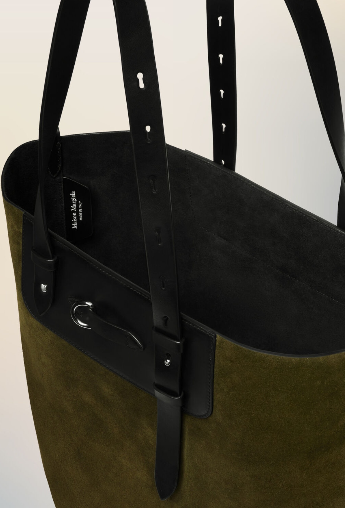 Maison Margiela Suede Tote Bag In Brown
