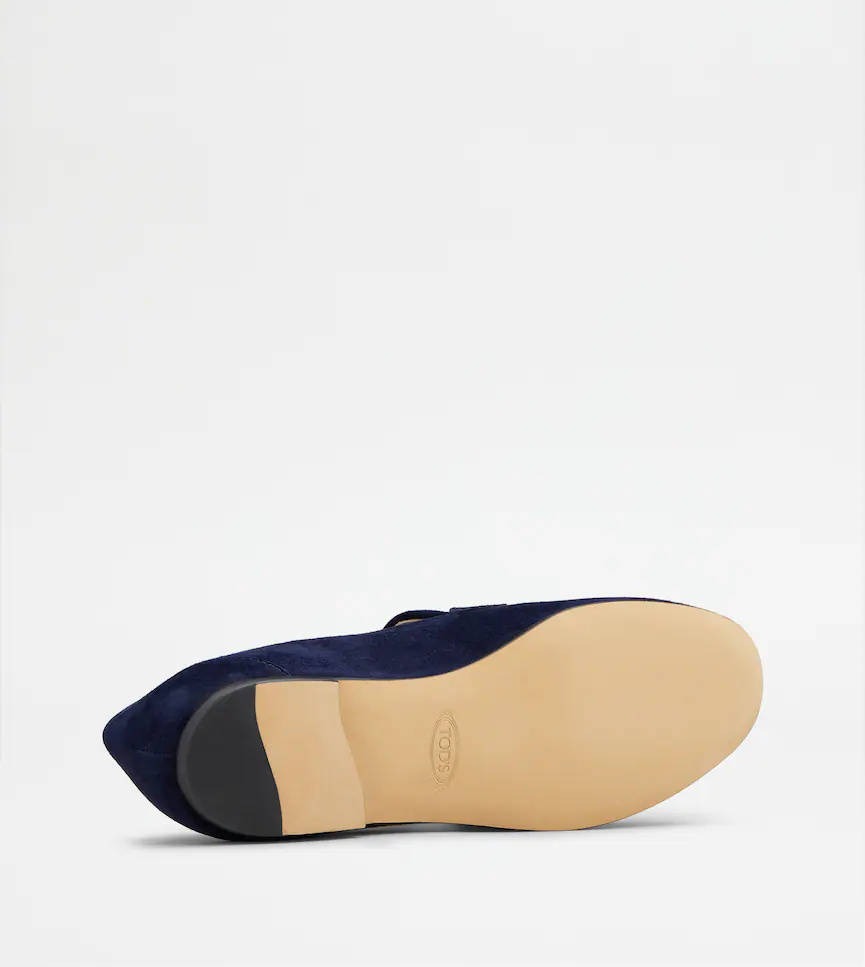 Tod's T Timeless Loafers In Suede In Blue