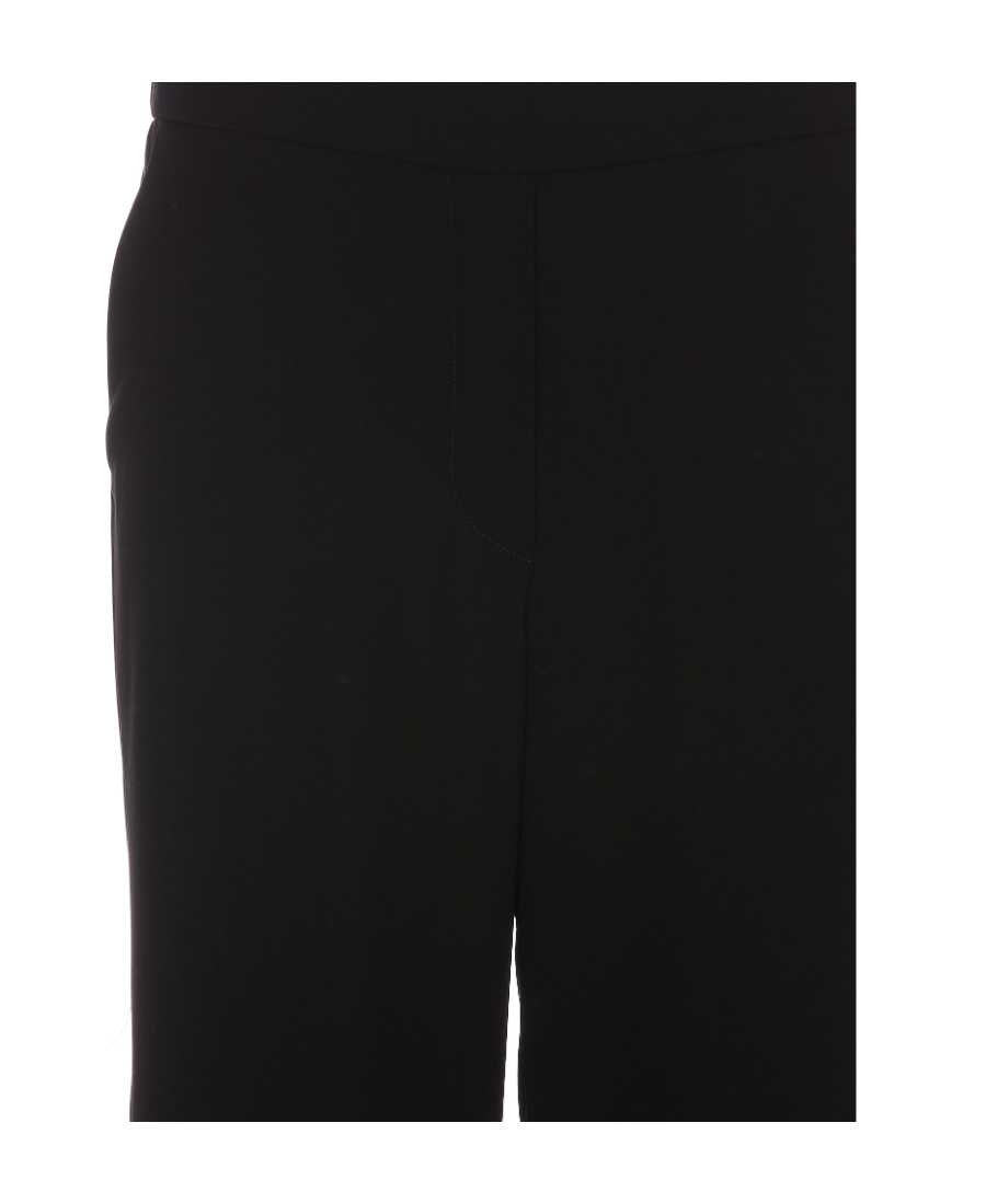 P.a.r.o.s.h Elasticated-waistband Straight-leg Trousers In Black
