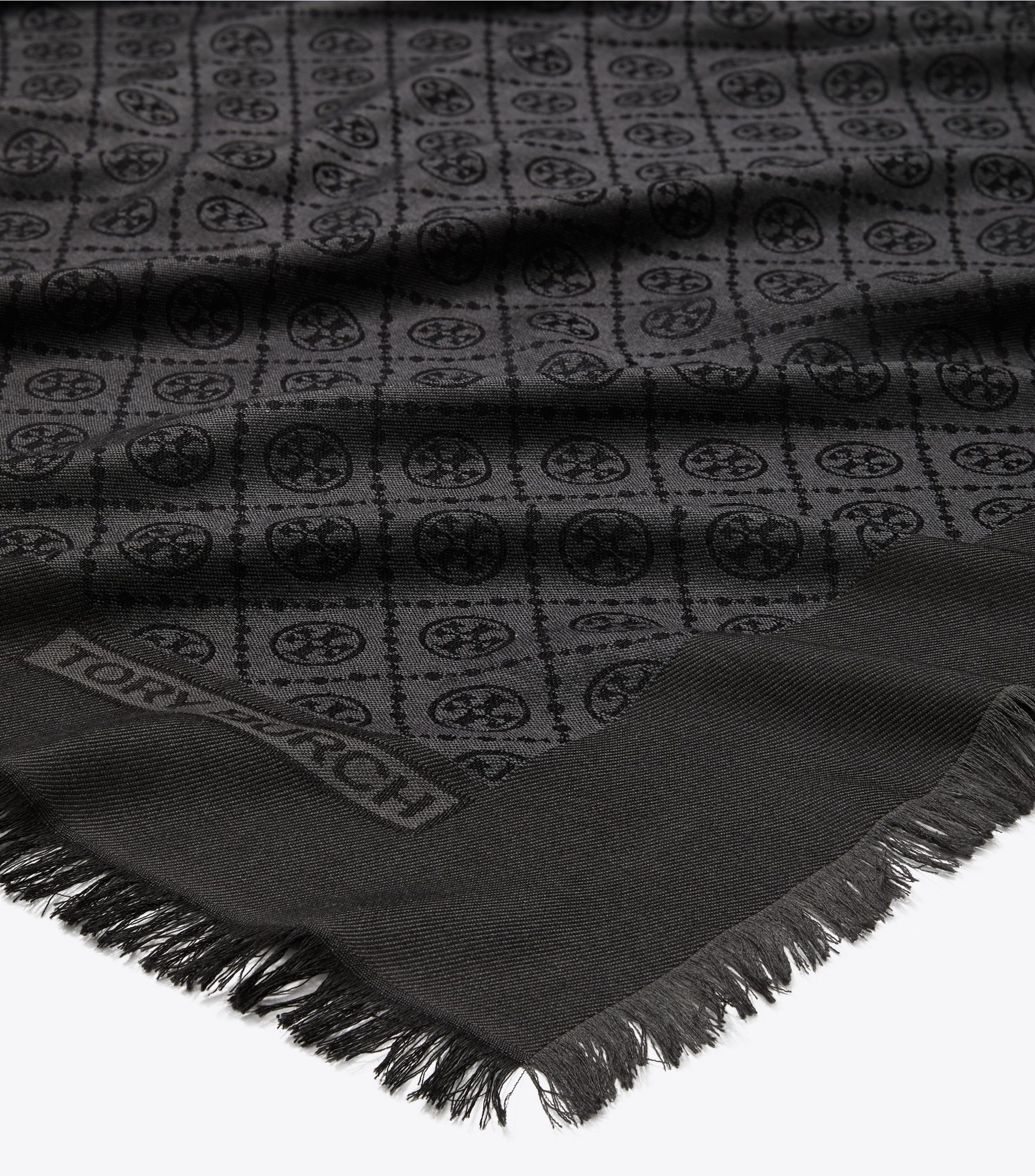 Tory Burch T Monogram Jacquard Traveler Scarf