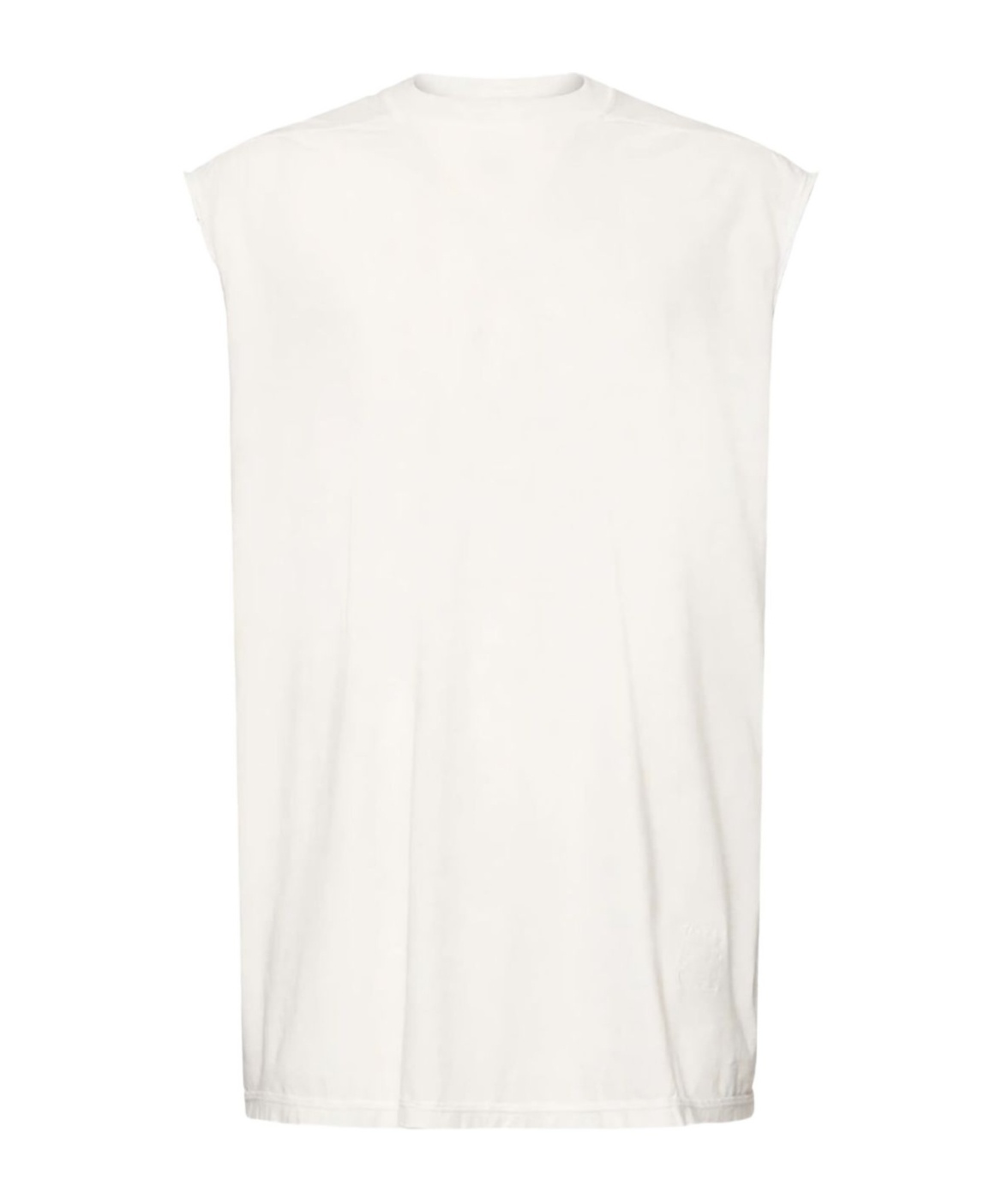Rick Owens Drkshdw Raw-edge Sleeveless Tank Top In White
