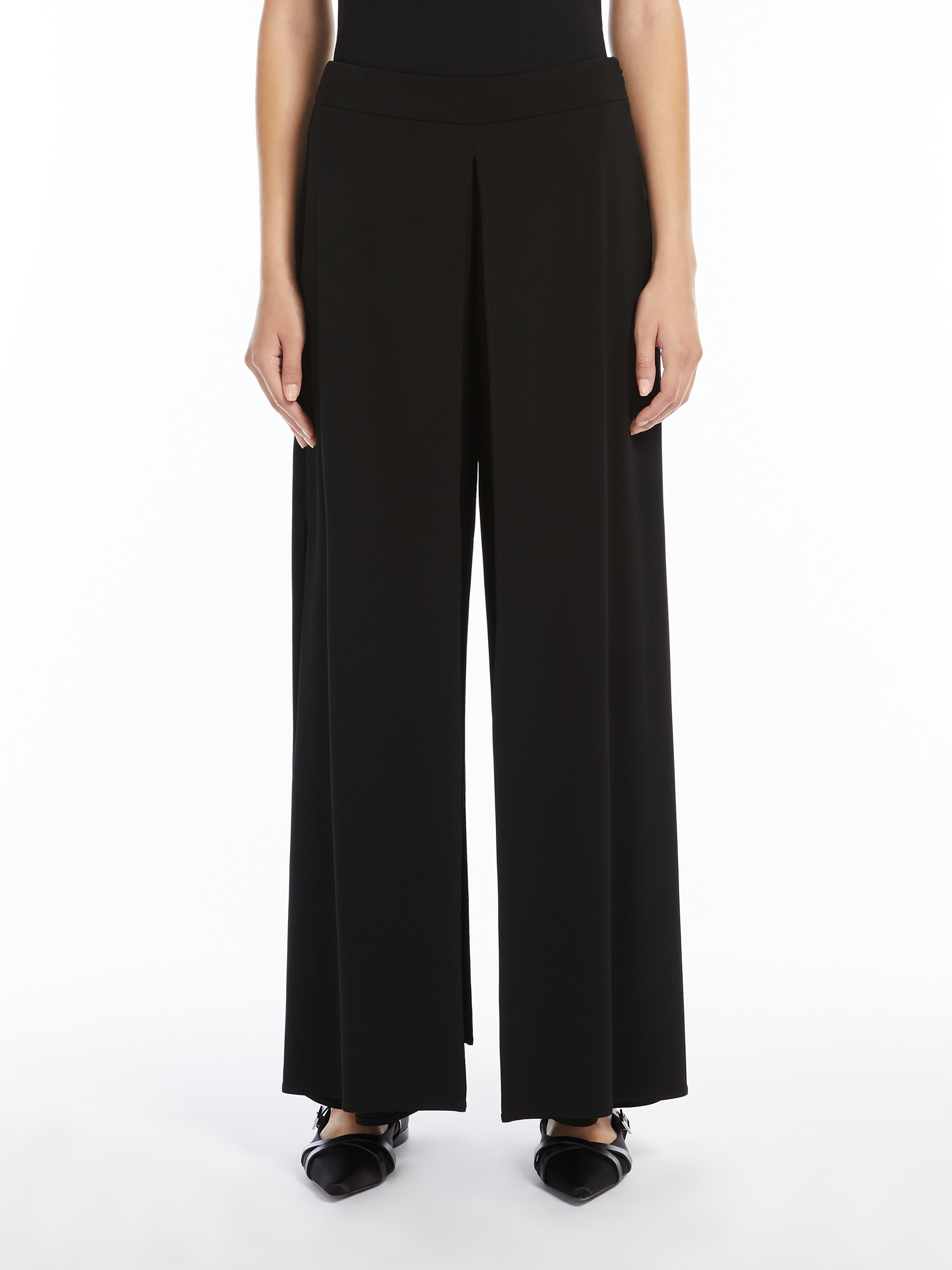 Max Mara Bratto Wide-leg Tailored Pants In Black