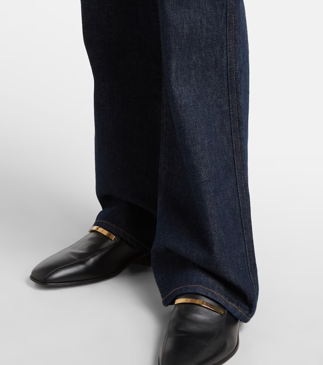 Agolde Leena Mid-rise Flared Denim Trousers In Black