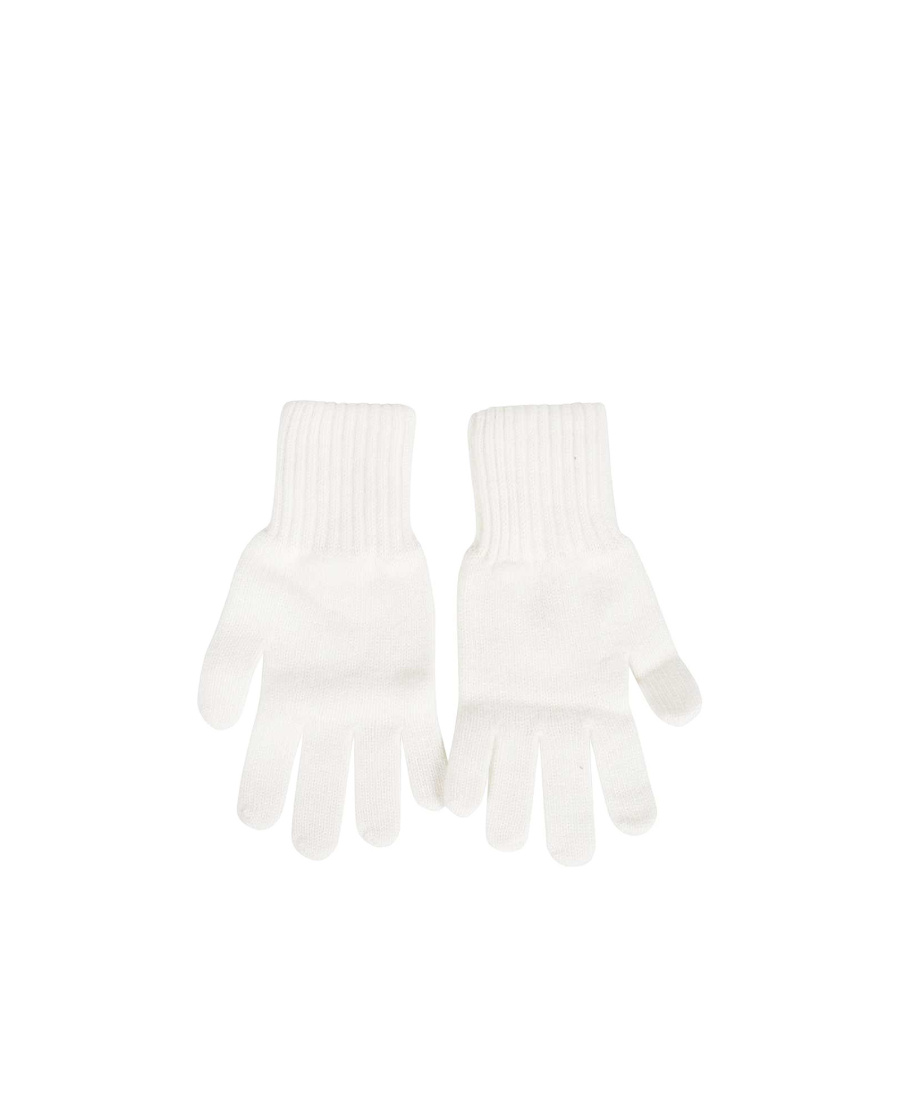 Ami Alexandre Mattiussi Logo-embroidered Merino Gloves In White