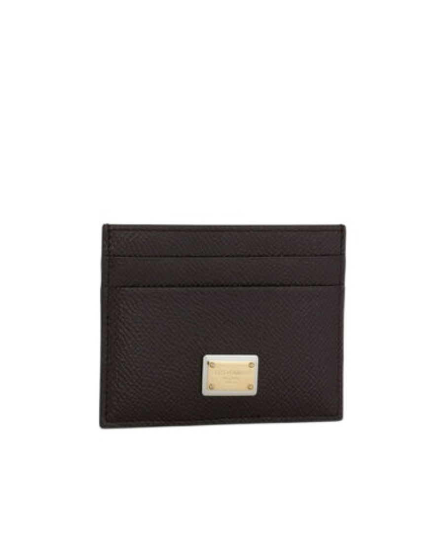 Dolce & Gabbana Women  Cardholder With Logo Plaque In Black