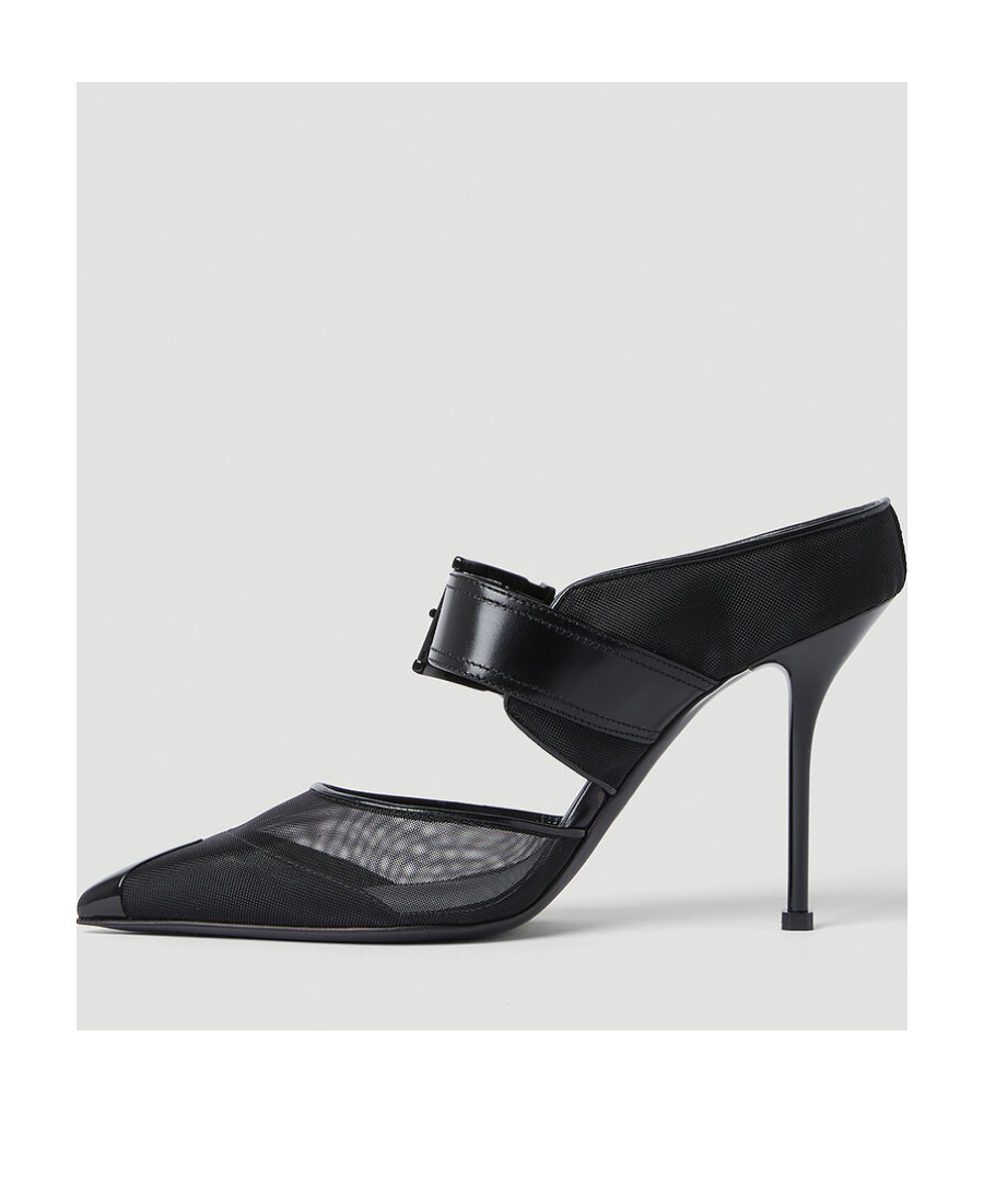 Alexander Mcqueen Metal-toecap 110mm Heel Pumps In Black