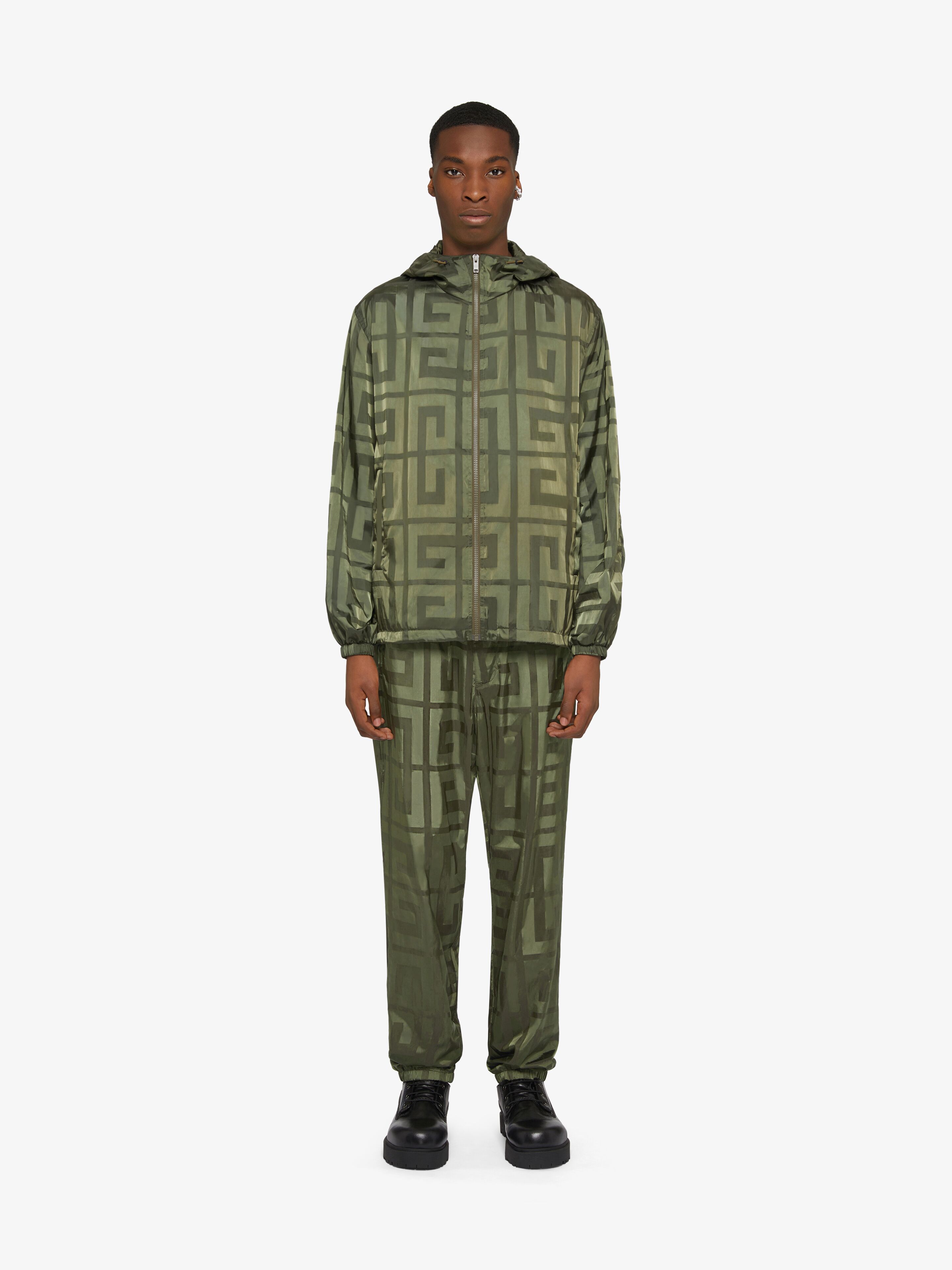 Givenchy 4g-motif Taffeta Jacket In Green