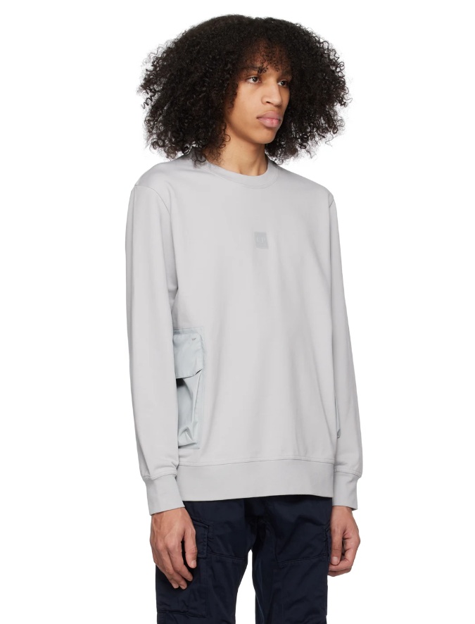 Shop C.p. Company Side Pockets Sweatshirt In White