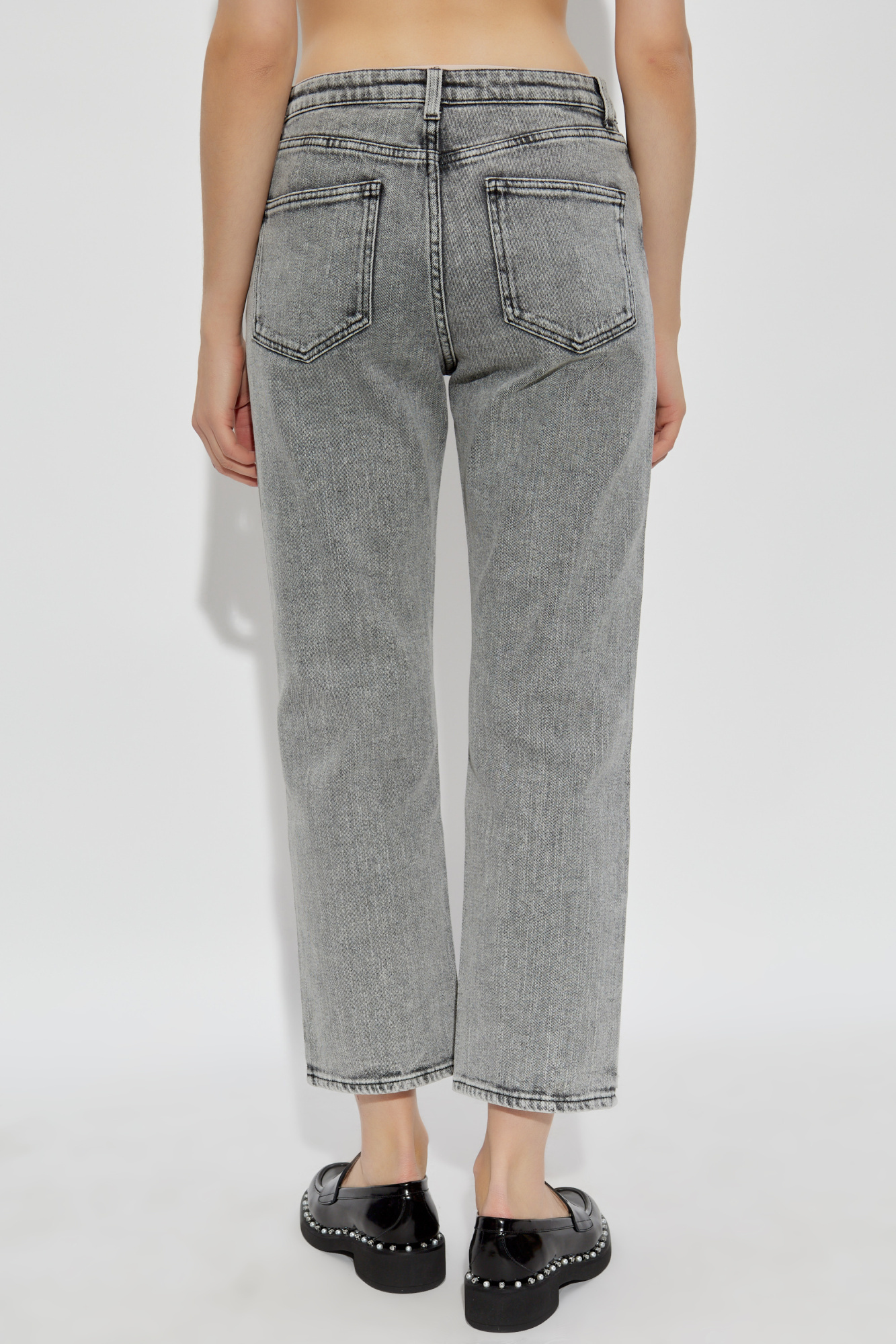 Fabiana Filippi Belt-loop Jeans In Gray