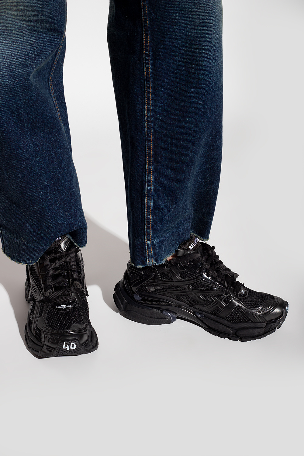 Balenciaga X Under Armour Runner Ripstop Sneakers In Black