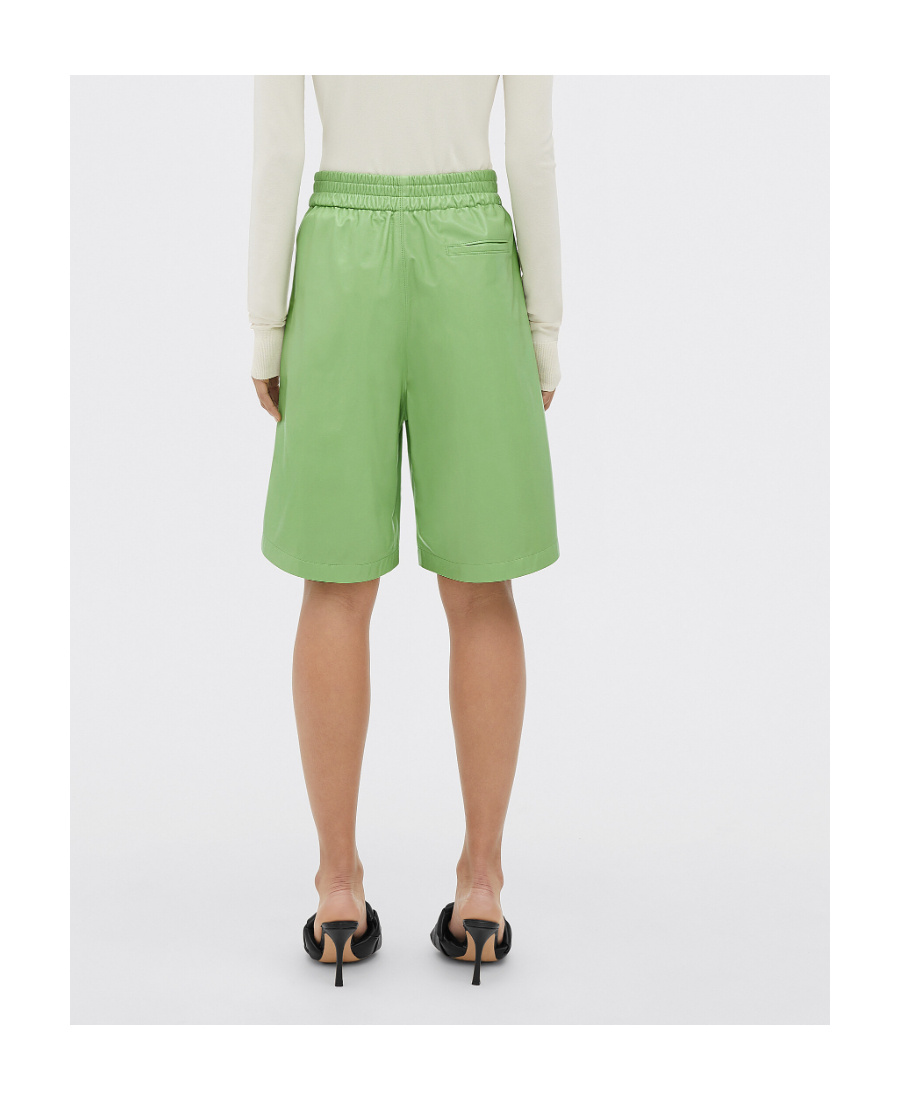 Bottega Veneta Pastel Green Leather Shorts
