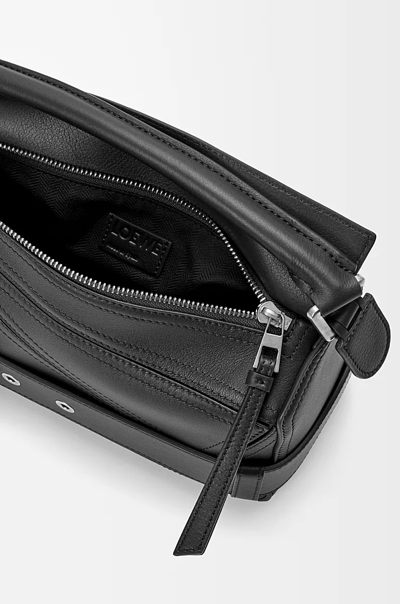Loewe Womens Black Puzzle Biker Small Leather Cross-body Bag