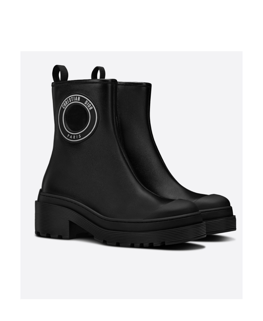 Dior Symbol Short Boots In Black