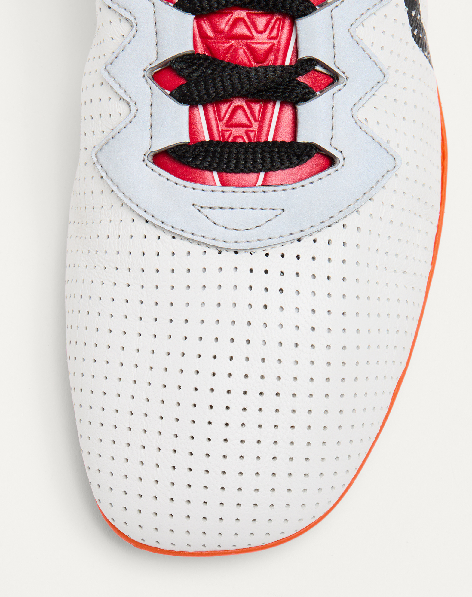 Valentino Garavani White Sneakers With Asymmetric Toe And Vlogo Detail On The Side In Tech Fabric Ma In White