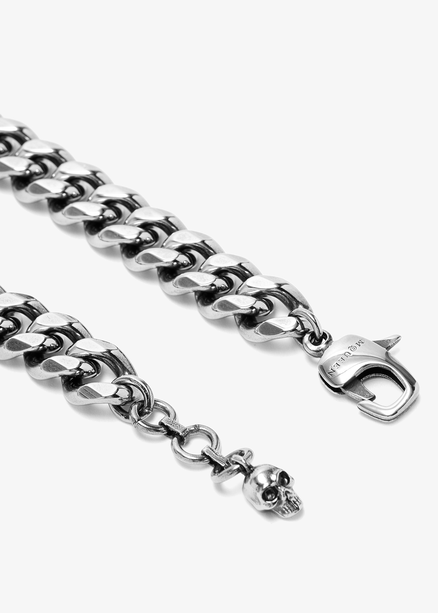 Alexander Mcqueen Skull-plaque Curb-chain Bracelet