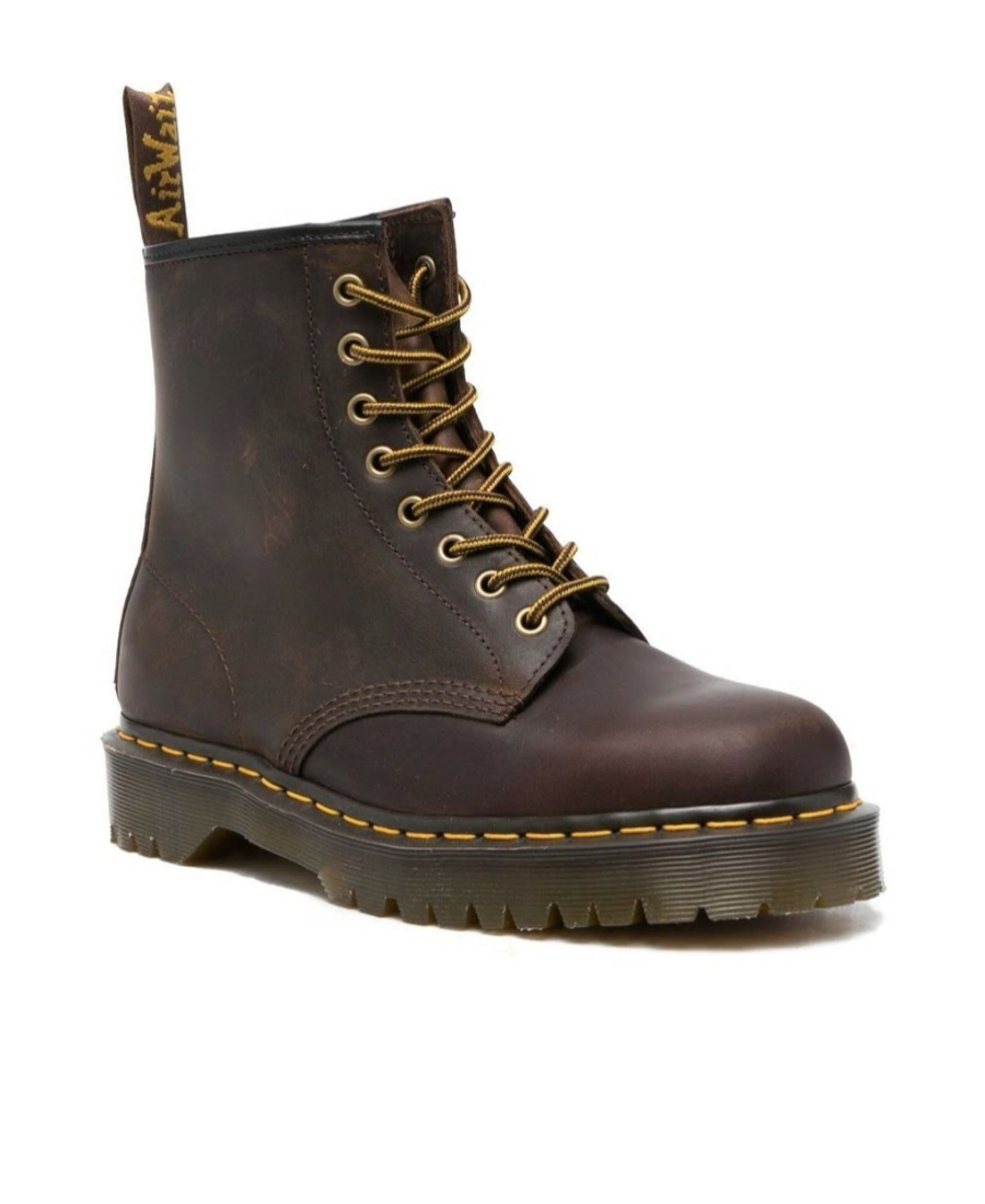 Dr. Martens Logo Lace Up Boots In Black
