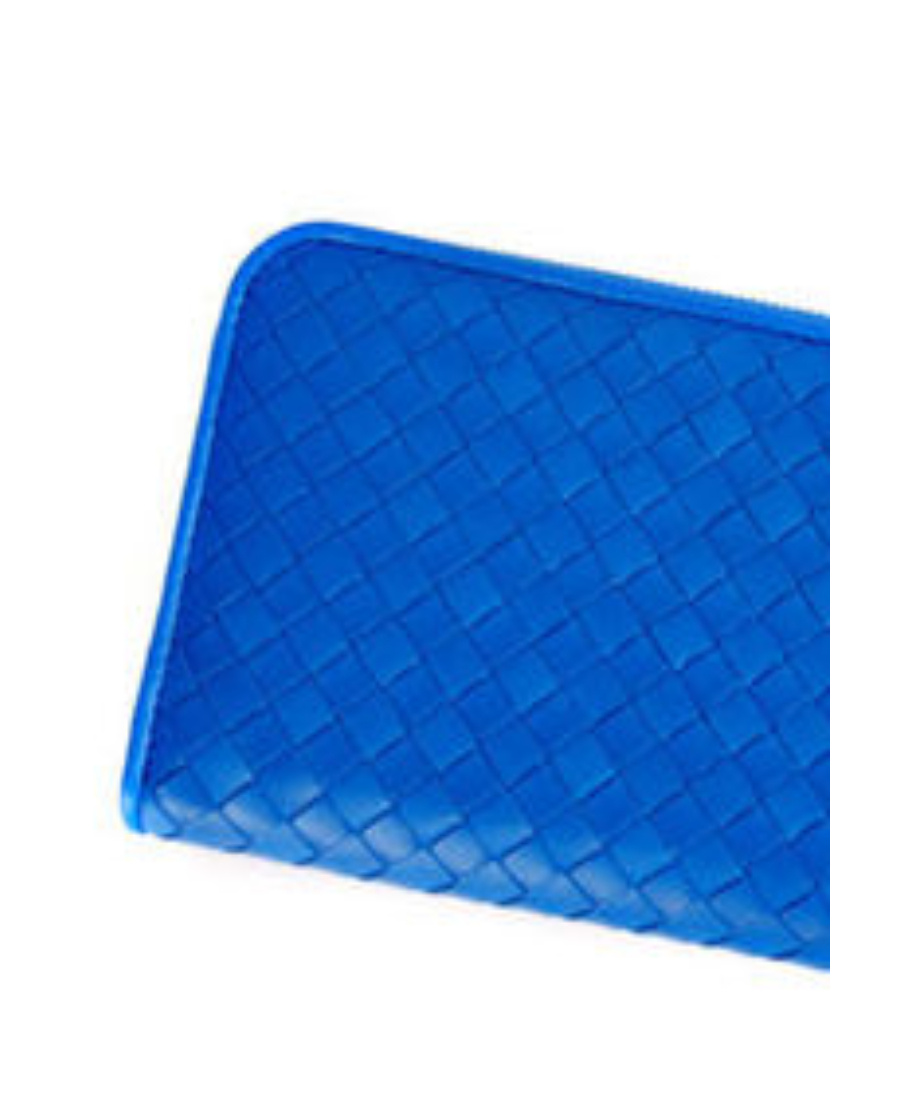 Shop Bottega Veneta Weave A Long Purse In Blue