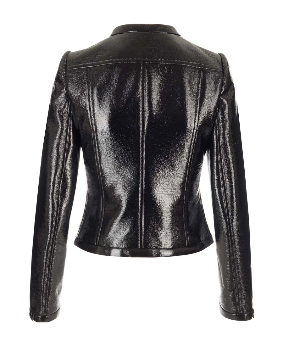 COURRÈGES ICONIC VINYL LOGO-APPLIQUÉ JACKET