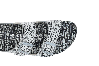 Birkenstock Abstract Spot Print Two-strap Sandals In White
