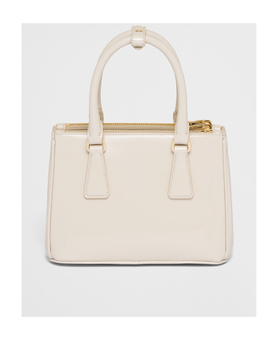Prada Galleria Patent Leather Mini Bag In Nude
