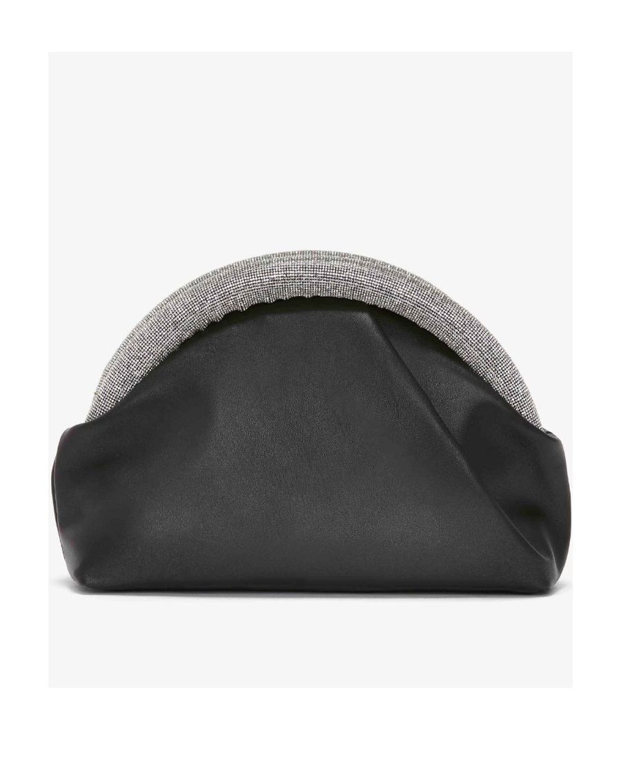 Jw Anderson J.w. Anderson Bumper-clutch Crystal-embellished Mini Bag In Black