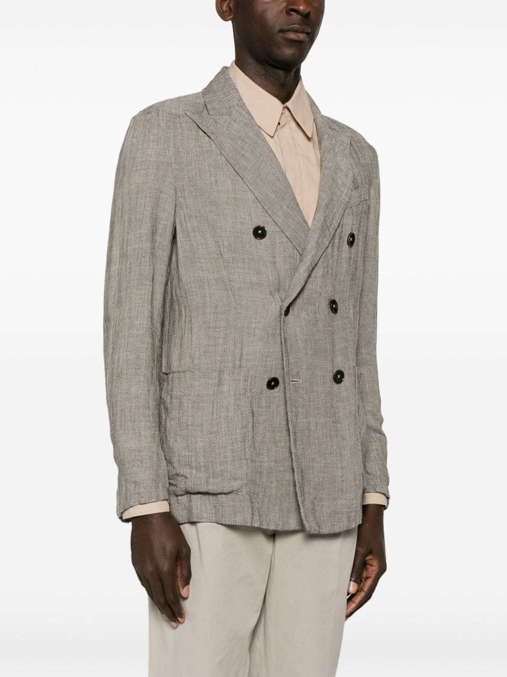 Shop Barena Venezia Siroco Single-breasted Blazer In Gray