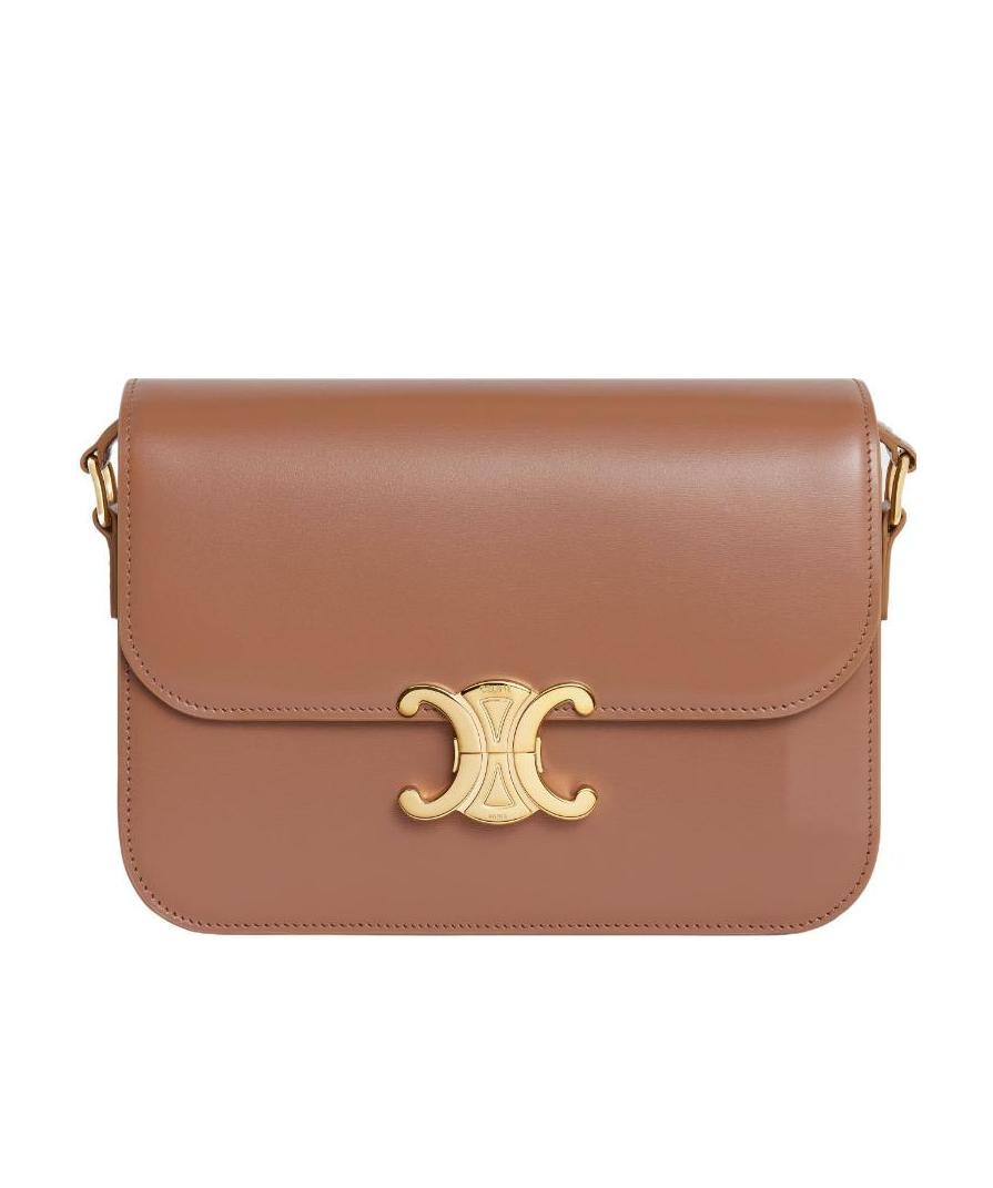 Celine Classique Triomphe Shoulder Bag In Brown