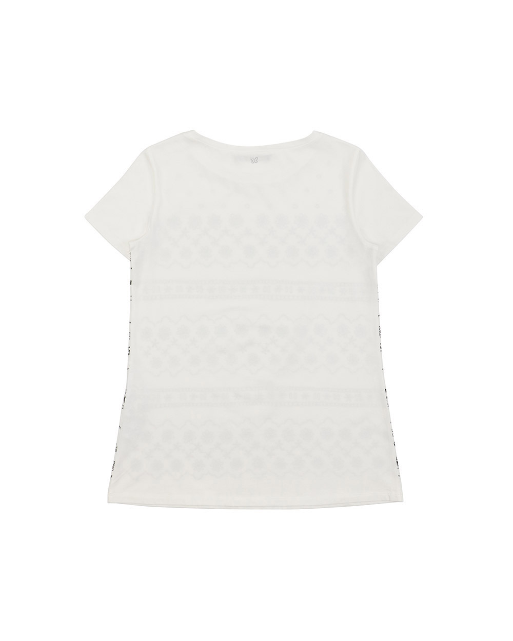 Weekend Max Mara Round Collar Printed T-shirt In White