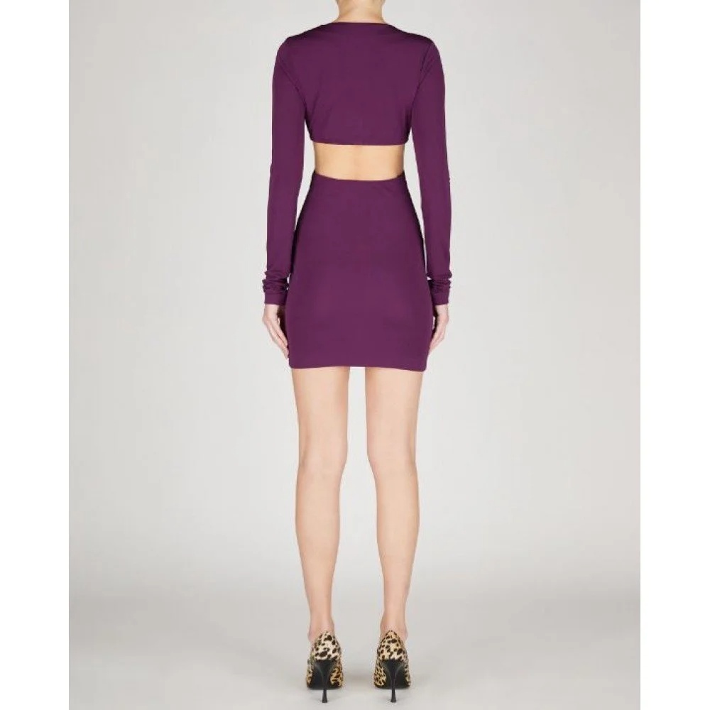 Dsquared2 Dsquared Plum Viscose Mini Dress In Red